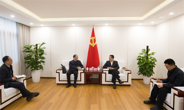 蔡邦银会见乐山市委常委、政法委书记、社会工作部部长谭焰一行